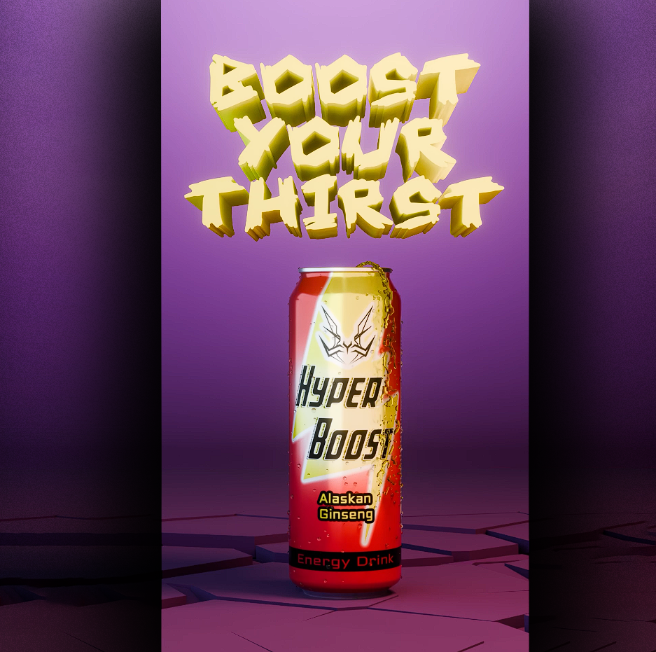 Energy drink can Hyper Boost